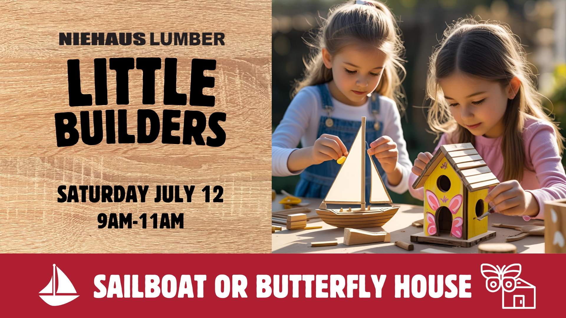 Build Your Own Sail Boat or Butterfly House Build Your Own Sail Boat or Butterfly House at Niehaus Lumber